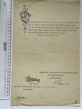 Gebruikt, Bestallung zum Notar 1931 Berlin Rechtsanwalt Leister Werdohl Prägesiegel Siegel tweedehands  verschepen naar Netherlands