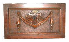 ANTIQUE ARCHITECTURAL MAHOGANY SWAG AND FLORAL CARVED FURNITURE PANEL, used for sale  Shipping to South Africa