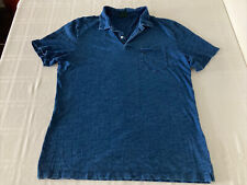 Camisa polo masculina Adriano Goldschmied AG etiqueta verde tamanho médio azul TS2 comprar usado  Enviando para Brazil