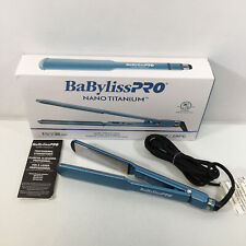 Plancha alisadora de cabello eléctrica BaByliss PRO Nano azul titanio 1 1/2 pulgada usada segunda mano  Embacar hacia Argentina