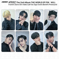 Cartão fotográfico ATEEZ THE WORLD EP.FIN WILL Fromm Store 5ª chamada de vídeo evento benefício comprar usado  Enviando para Brazil