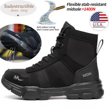 Botas de trabalho biqueira de aço masculinas sapatos de segurança construção tênis indestrutível comprar usado  Enviando para Brazil