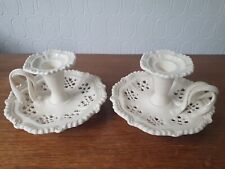 Classical creamware candlehold for sale  LEEDS