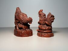 Colecionando decorações de galinha do zodíaco esculpida em madeira para um par de alegria familiar comprar usado  Enviando para Brazil