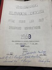 Mount Engineering of Oldham, Underhaug Digger  Instructions & Spares Manual 1963 til salgs  Frakt til Norway