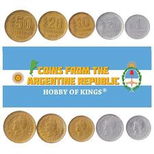 Juego de 5 monedas argentinas 1 5 10 20 50 centavos | gorra frigia | 1970 - 1976 segunda mano  Embacar hacia Argentina