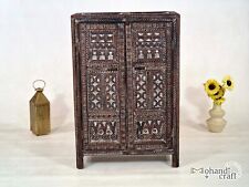 Used, Hand Carved BERBER Wood CLOSET -  OLD Moroccan Chest - Rustic Brown Furniture for sale  Shipping to South Africa