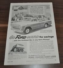 1959 Ford Truck Ad F-100 Styleside Pickup Divco Wayne Bus comprar usado  Enviando para Brazil