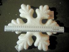 Set of 3 Christmas Polystyrene Xmas Decorations snowflakes styrofoam glittering , used for sale  MACCLESFIELD