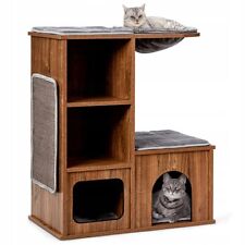 Domek dla kota Costway odcienie brązowego 39 cm x 69 cm na sprzedaż  PL