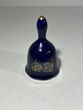 Vintage Brinn’s Cobalt Blue Porcelain Bell Pheasants Gold Gilt Made in Taiwan, used for sale  Shipping to South Africa