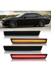 4 luces marcadoras laterales LED ahumadas para Dodge Challenger R/T ScatPack SXT 2015-2022 segunda mano  Embacar hacia Argentina