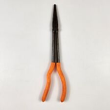 Matco Tools 11.5” Long Needle Nose Pliers Curved Grip PN0110 PN011O Orange VTG for sale  Shipping to South Africa
