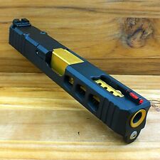 For Glock 19 Complete Slide gen3 RMR  Lightning Gold PORTED Barrel FIBER SIGHTS for sale  Blue Ridge