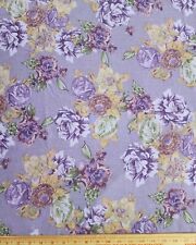 Tecido fino macio estampado floral 100% algodão tela algadon 45" de largura 1,5 jardas comprar usado  Enviando para Brazil