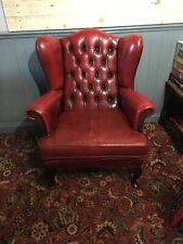 Red leather winged for sale  BELPER