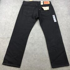 Vaqueros para hombre Levis 501 36x30 ajuste original negro con botones de lavado mosca informales segunda mano  Embacar hacia Argentina