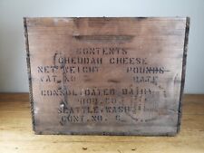 Vintage Wooden Cheese Box Crate, used for sale  Shipping to South Africa