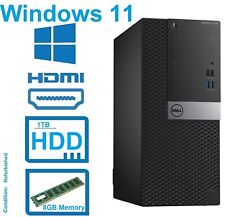 Dell i5 Desktop Tower Computer CLEARANCE!!! 3.20 Intel 1TB HDD WINDOWS 11 HDMI for sale  Shipping to South Africa
