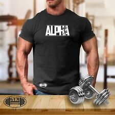 Camiseta Alpha Roupas de Ginástica Musculação Treino Fitness Músculos MMA Top, usado comprar usado  Enviando para Brazil