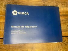 Simca workshop manual for sale  NORWICH
