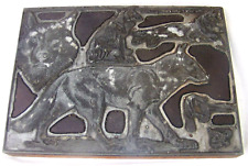 Used, c1950 VINTAGE LARGE WOLF PRINTERS TYPE BLOCK for sale  Shipping to South Africa