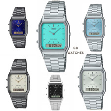 Relógio Casio masculino vintage analógico digital pulseira combinada AQ-230A-2A2/2A1 AQ230GA comprar usado  Enviando para Brazil