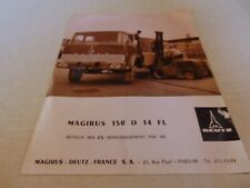 Prospectus deutz magirus d'occasion  Pont-d'Ain