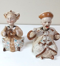 Pair of Rare 19th Century Porcelain Bisque "Nodders" hand painted Figurines 5", used for sale  Shipping to South Africa