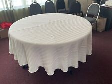 Tablecloth round ivory for sale  Shipping to Ireland