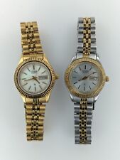 Lote de 2 relógios sociais Citizen femininos quartzo pulseira de ouro e aço anos 90 COMO ESTÁ comprar usado  Enviando para Brazil