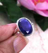 Blue Sapphire Handmade Boho Ring Solid 925 Sterling Silver Statement Ring SA-762 for sale  Shipping to South Africa