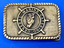 Fivela de cinto General Marine Catering roda de barco náutico vintage Hit Line EUA comprar usado  Enviando para Brazil