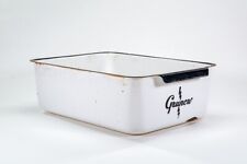 Grunow Enamelware Refrigerator White Black Storage Drawer for sale  Shipping to South Africa