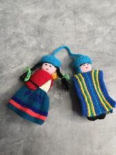 Peru Mini Dolls Set de 2 Handmade Fio de Crochê Artesanato Hobby Art Ornament comprar usado  Enviando para Brazil