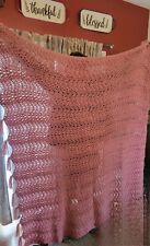 pink throw blanket crocheted for sale  Wheeling