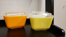 2 VINTAGE PYREX #501 REFRIGERATOR DISHES AND LIDS #1 for sale  Shipping to South Africa