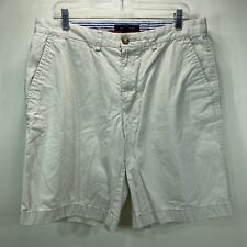 Bermuda masculina Tommy Hilfiger tamanho 34 algodão cáqui 10" costura interna preppy, usado comprar usado  Enviando para Brazil
