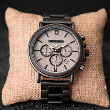 Usado, Relógio masculino de madeira feito à mão relógio de madeira presente de aniversário para ele comprar usado  Enviando para Brazil