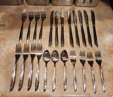 Oneida Twin Star Atomic Starburst Flatware 23 Pc Lot Community Stainless MCM for sale  Shipping to South Africa