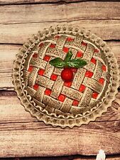 Plato de pastel de cereza con tapa vintage guardián de pasteles segunda mano  Embacar hacia Argentina