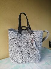 Borsa rafia crochet usato  Limbiate