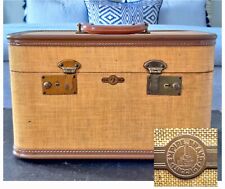 EMPIRE BRAND LUGGAGE Hard Shell TRAIN CASE, Golden Suitcase, Lucite Handle 1940s for sale  Shipping to South Africa