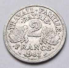 Pièce de monnaie 2 Francs Francisque 1943 Etat Français segunda mano  Embacar hacia Argentina
