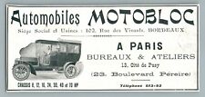 1910 automobiles motobloc d'occasion  Viry-Châtillon