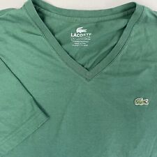 Camiseta de algodón Pima manga corta cuello en V Lacoste verde para hombre XXL (7) segunda mano  Embacar hacia Argentina