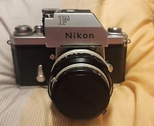 Cámara fotográfica Nikon F SLR 35 mm negra/plateada con 4 lentes Soligor Kenko Nikkor segunda mano  Embacar hacia Argentina