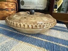 Vintage Blackberry Stoneware Pottery Covered 10" Pie Dish & Keeper Lid for sale  Shipping to South Africa