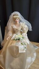 Franklin Mint Princess Diana Doll Porcelain Wedding/Bride Doll MINT CONDITION for sale  Greenville