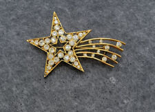 Used, Rhinestone Shooting Star Gold Tone Fashion Jewelry Unmarked for sale  Shipping to South Africa